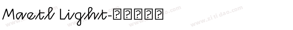 Maetl Light字体转换